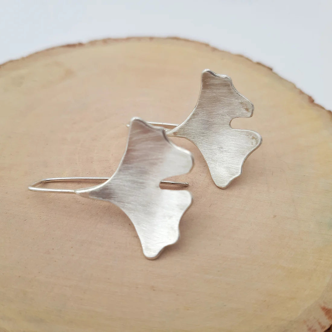 Pendientes de plata Gynkgo Biloba, m