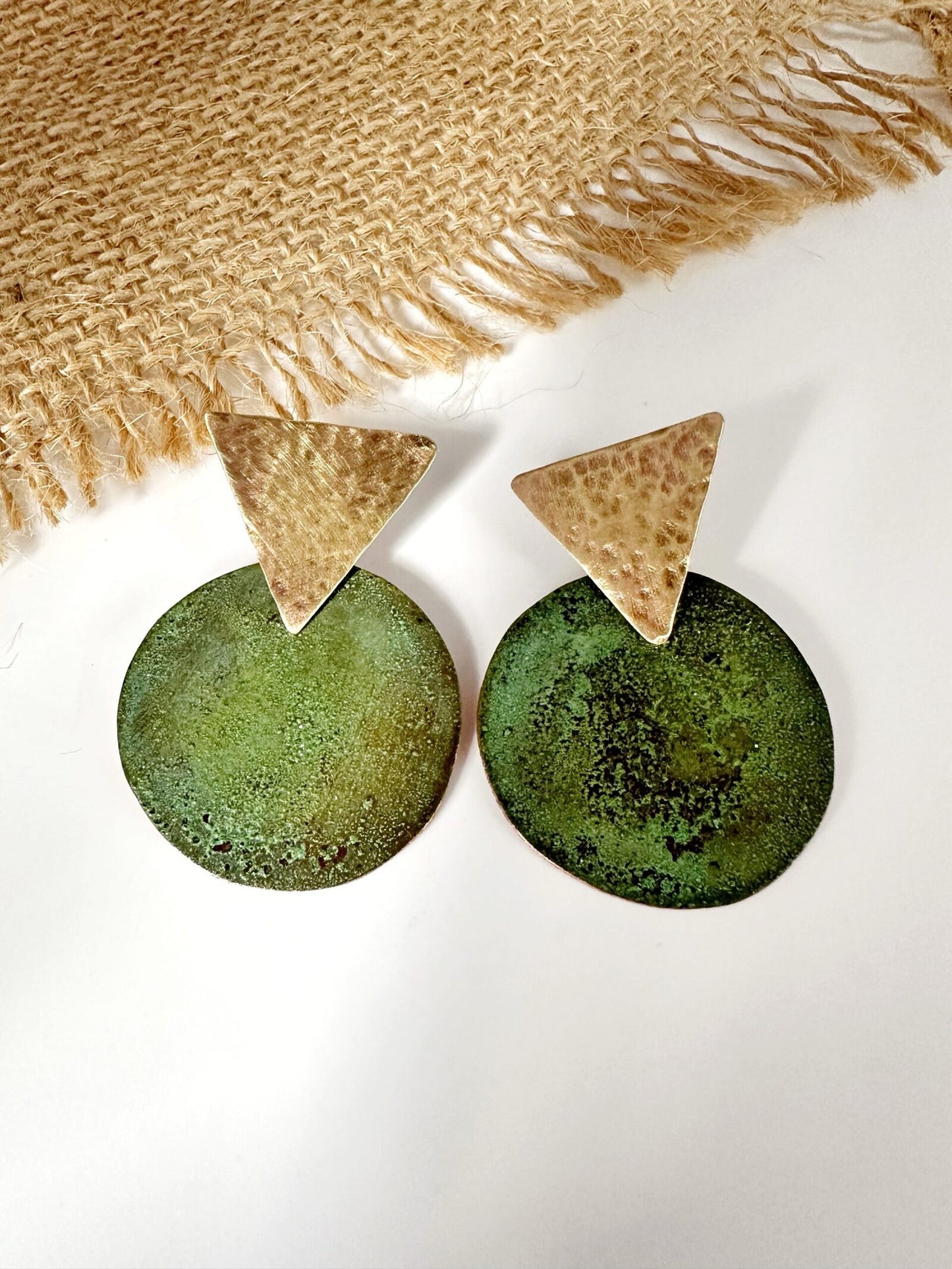 PENDIENTES OLIVIA CON PÁTINA