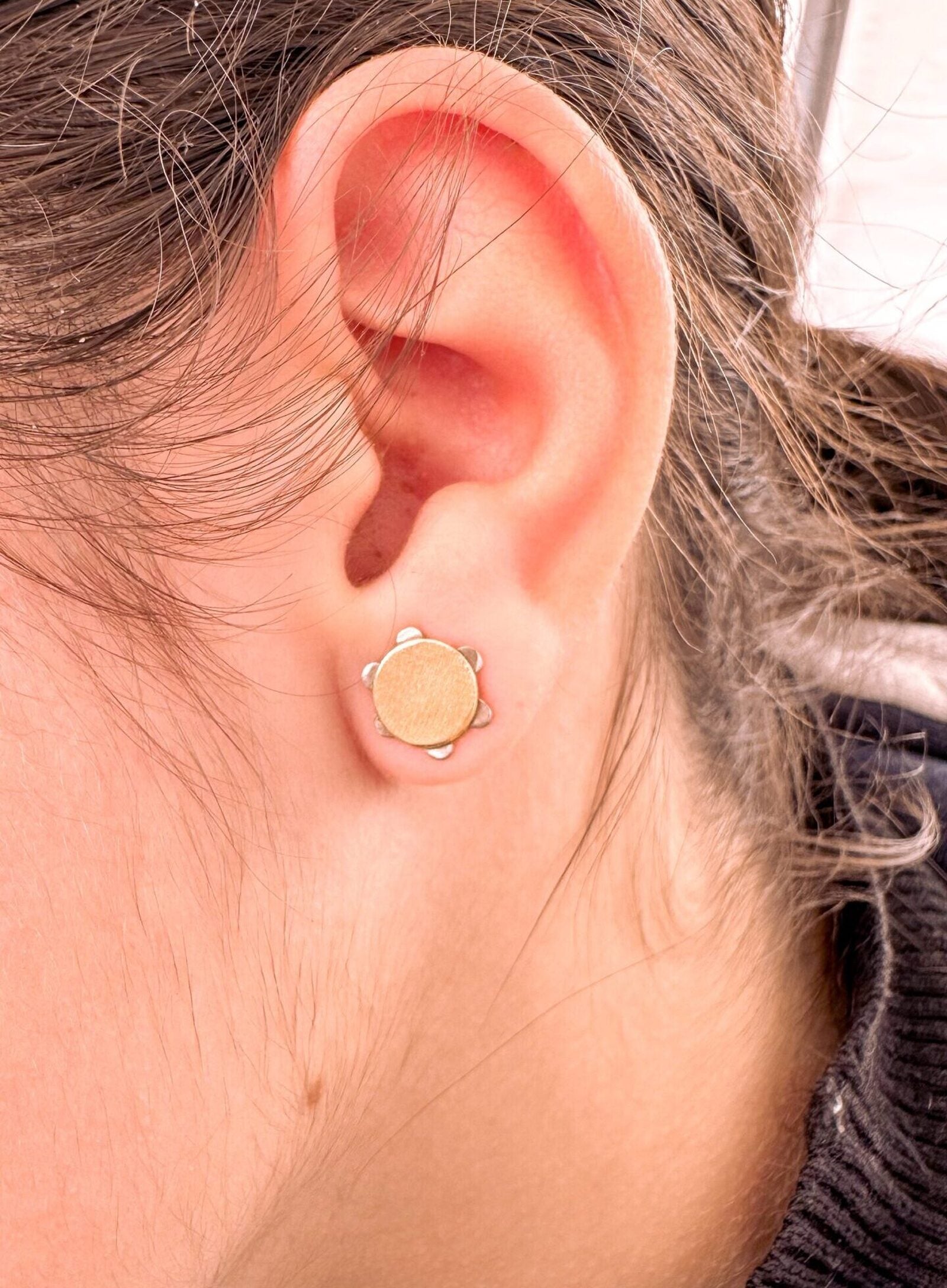 pendientes pandereta mini