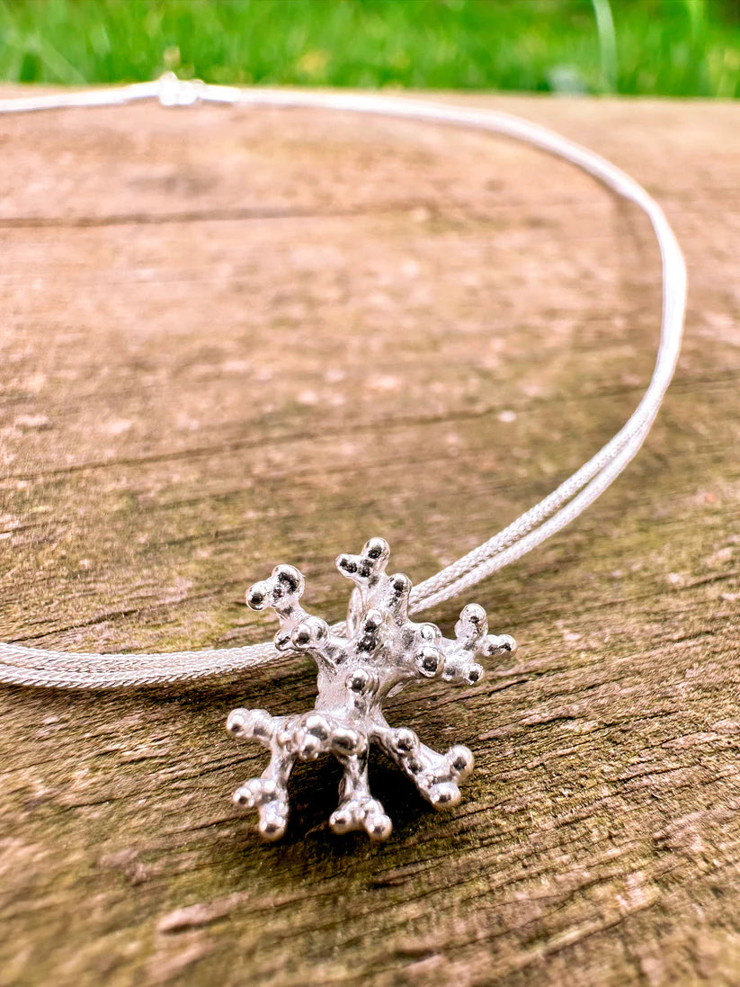Colgante de plata coral