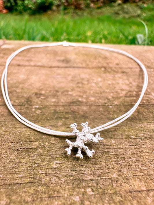 Colgante de plata coral