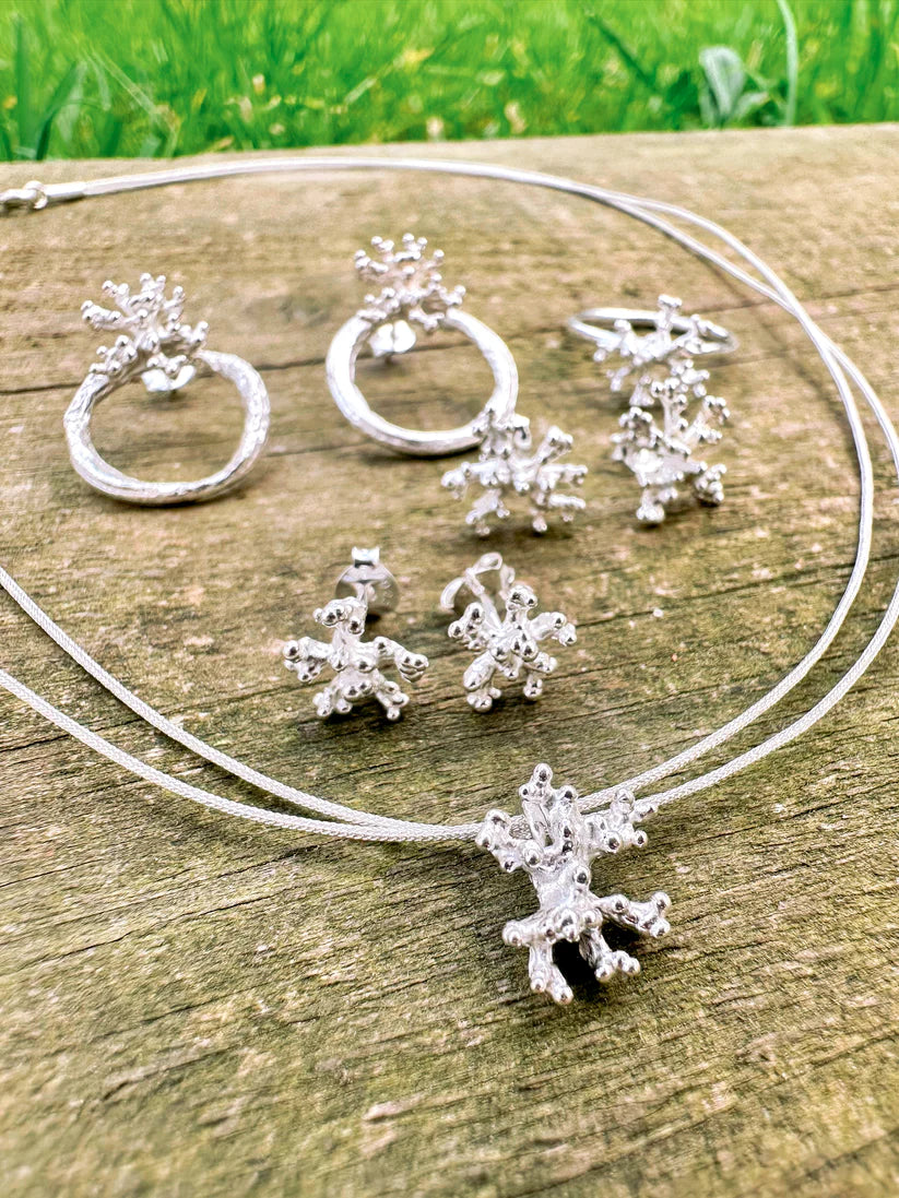 Colgante de plata coral