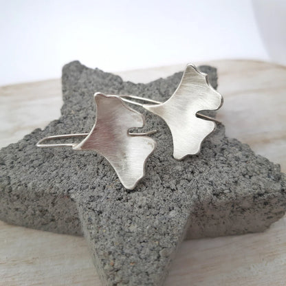 Pendientes de plata Gynkgo Biloba, m