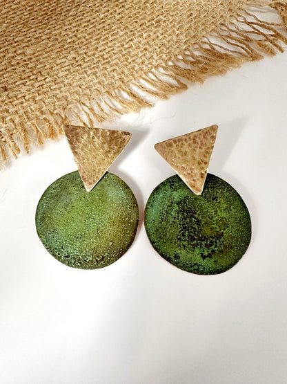 PENDIENTES OLIVIA CON PÁTINA