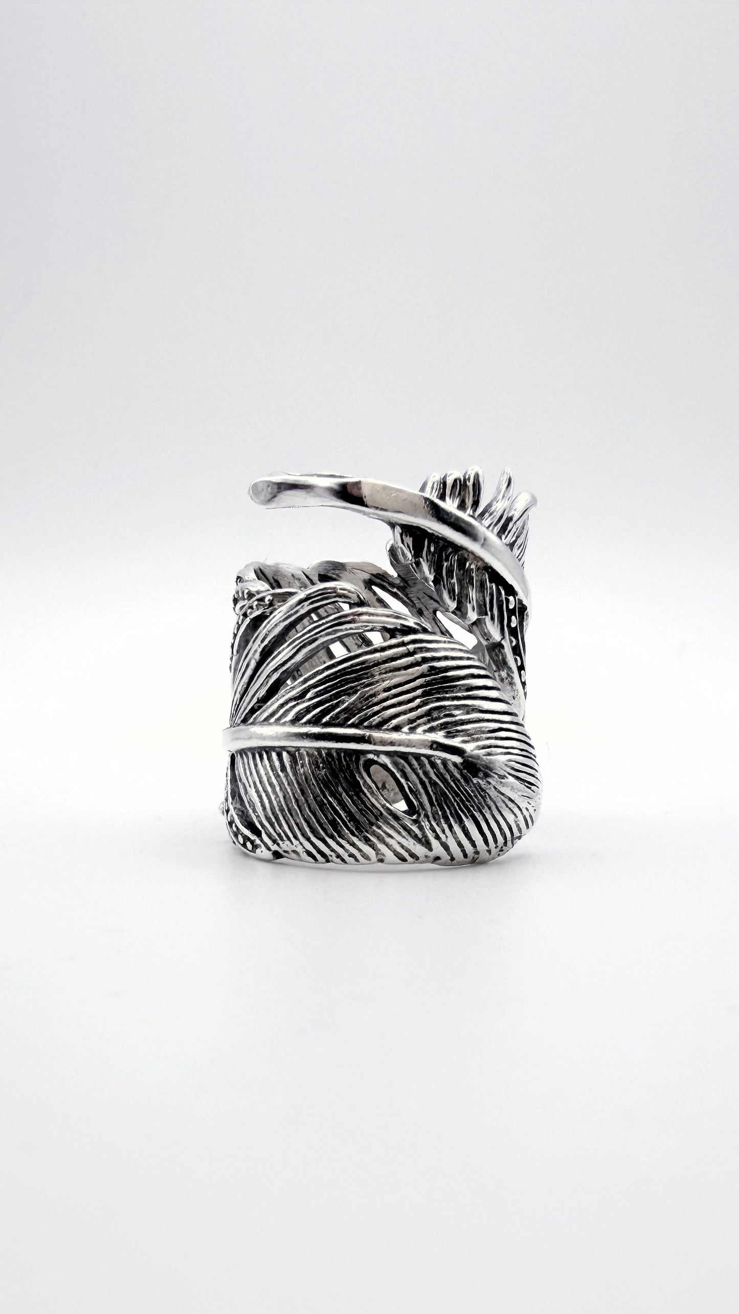 ANILLO PLUMA DE PLATA