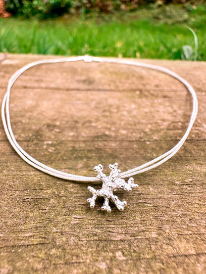 Colgante de plata coral
