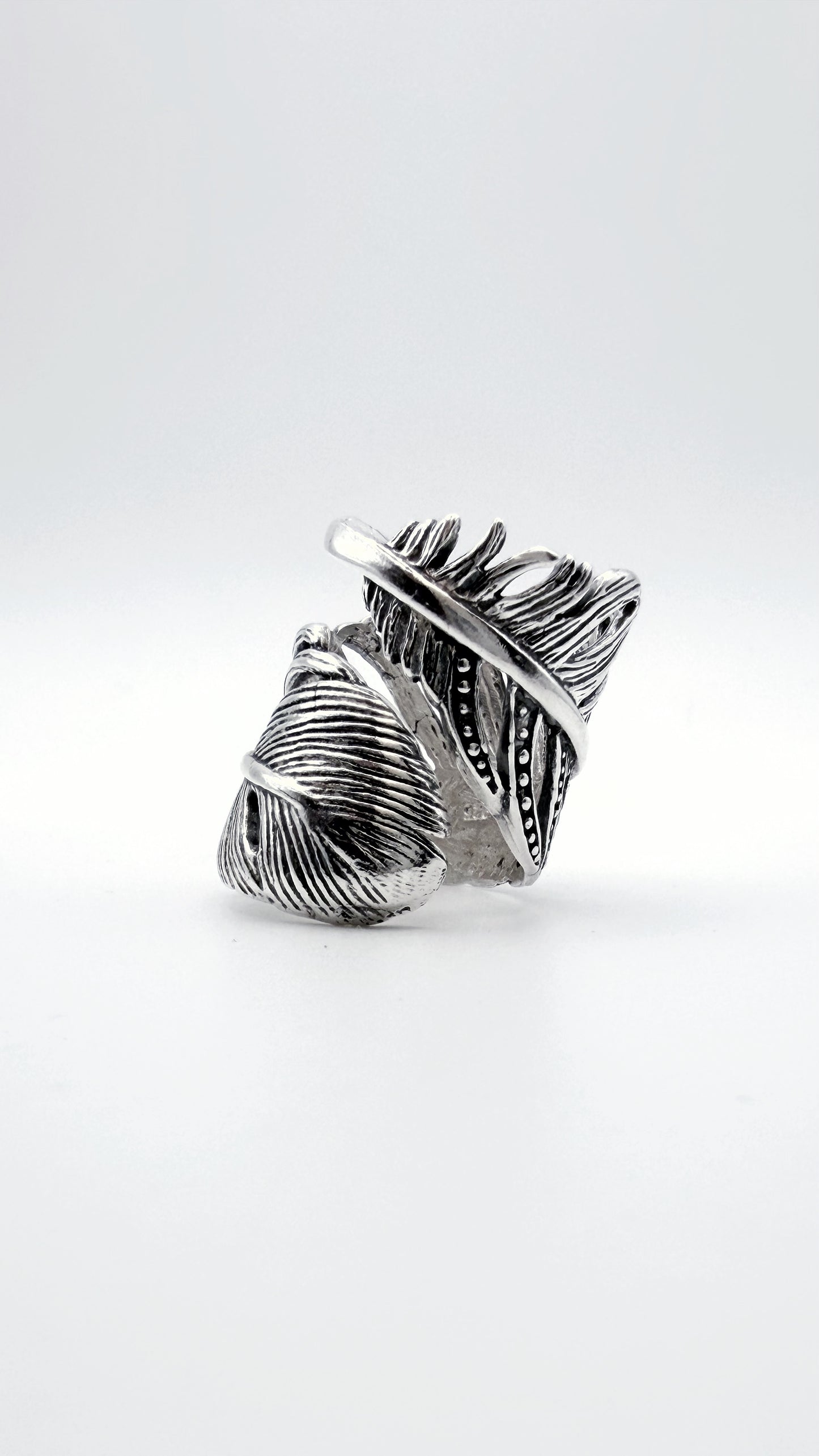 ANILLO PLUMA DE PLATA