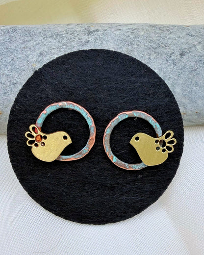 PENDIENTES AROS CANARIOS PÁTINA