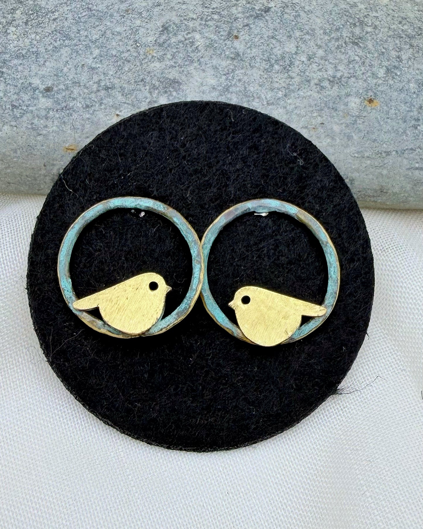 PENDIENTES AROS CANARIOS PÁTINA