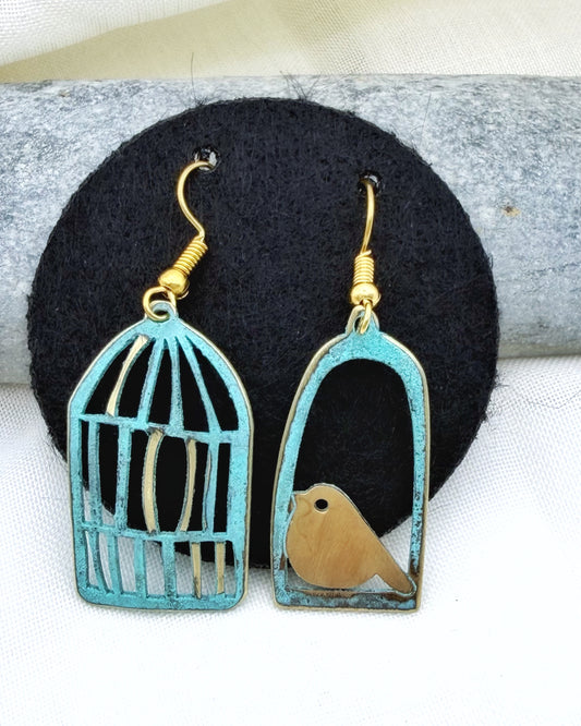 PENDIENTES JAULA Y CANARIO