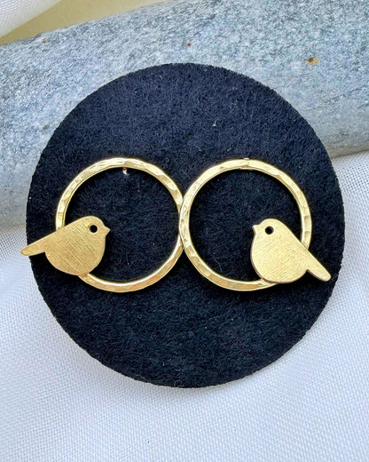 PENDIENTES AROS CANARIOS ORO