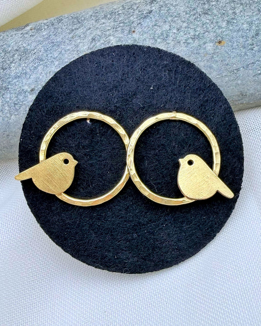 PENDIENTES AROS CANARIOS ORO