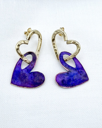 PENDIENTES DOBLE CORAZÓN