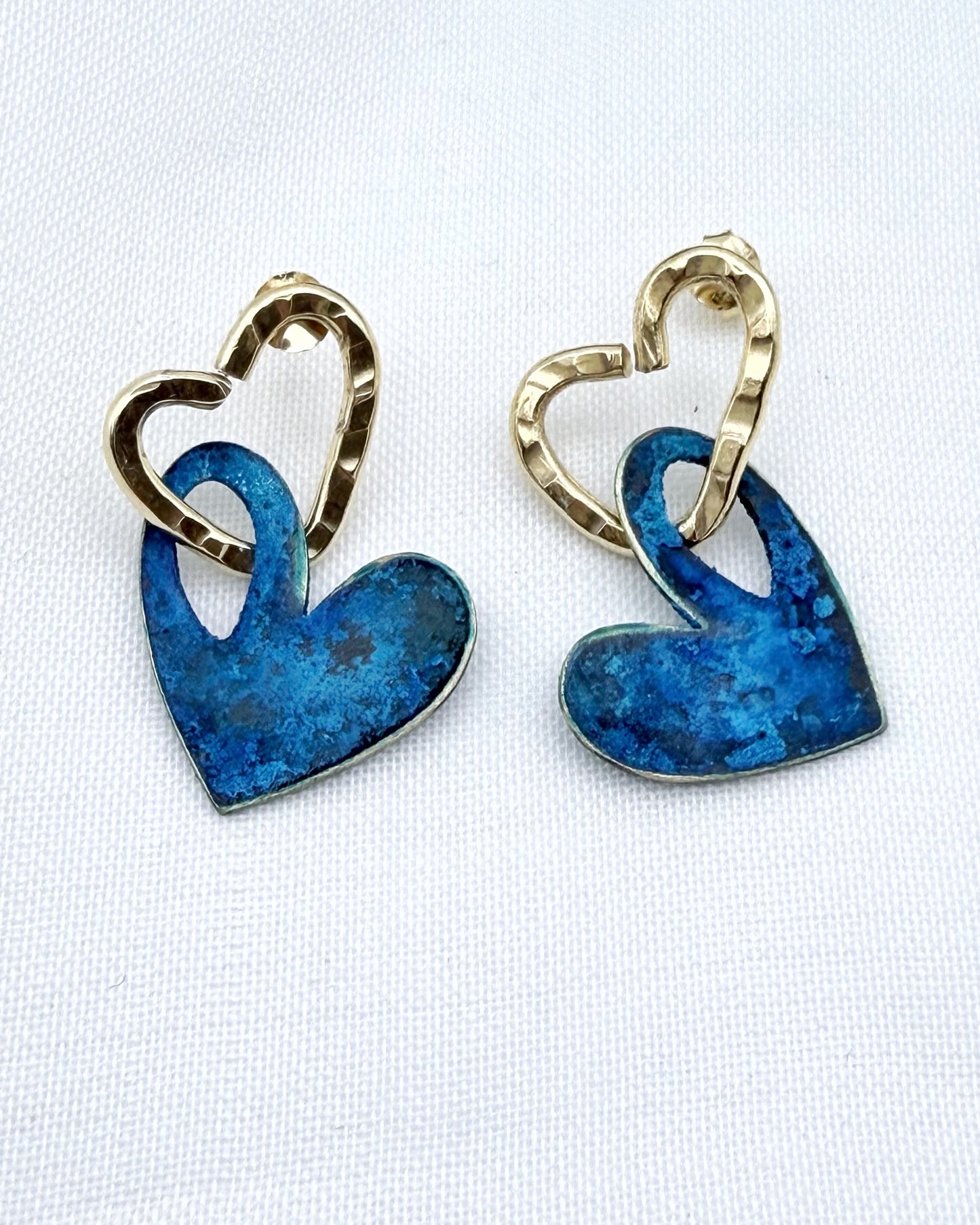 PENDIENTES DOBLE CORAZÓN