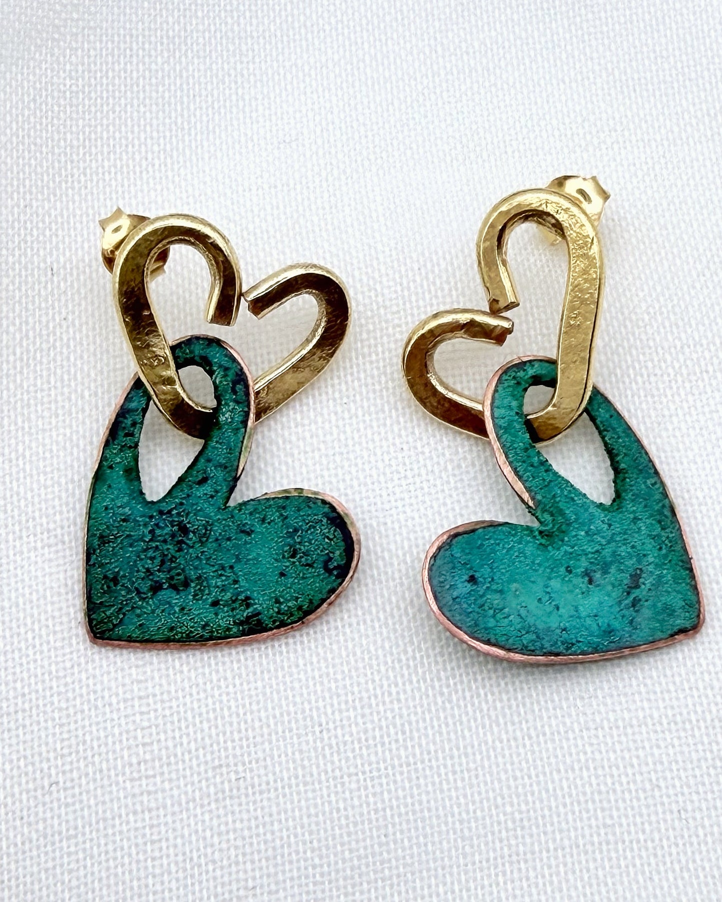 PENDIENTES DOBLE CORAZÓN