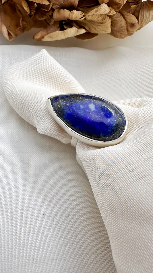 Anillo de plata y lapislazuli